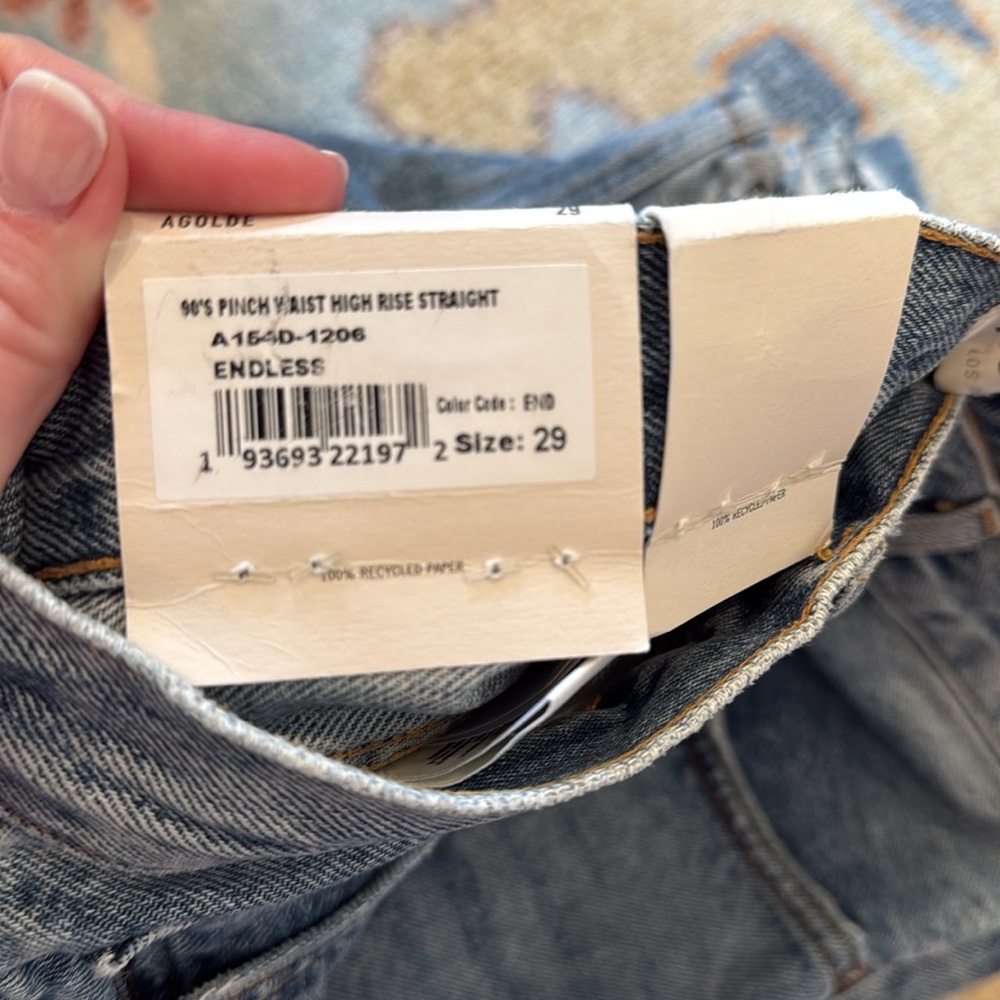 NWT Agolde 90’s pinch waist high rise straight - Picture 3 of 9